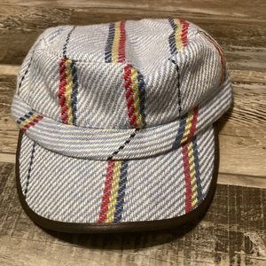 NWT Jasido black fleece lined, blue red and yellow hat